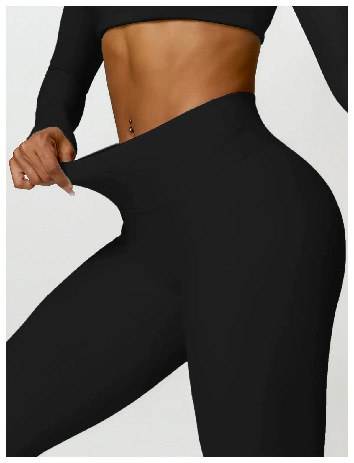 Conjunto Academia Feminino Noble Preto Calça - Girlsfirst