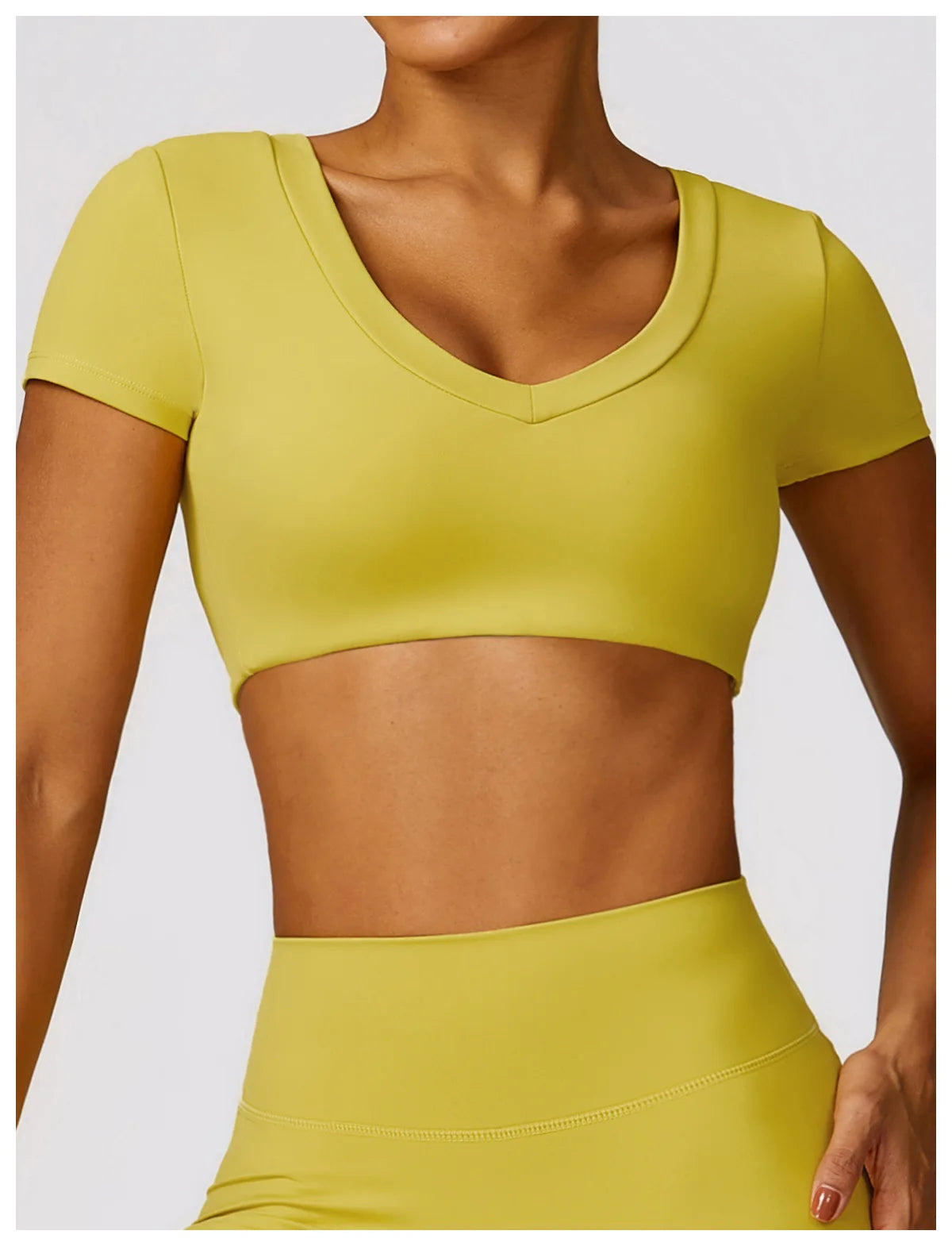 Conjunto Academia Feminino Class Amarelo - Girlsfirst