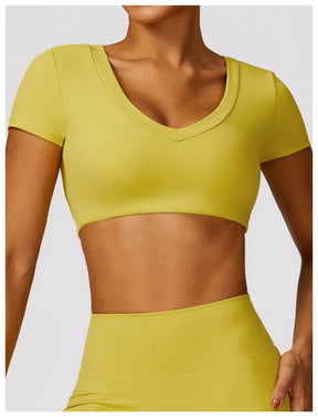 Conjunto Academia Feminino Class Amarelo - Girlsfirst